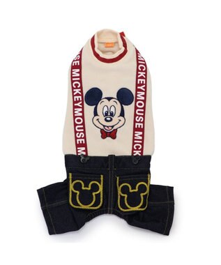 PET PARADISE ディズニー ミッキーマウス サスペンダー付き パンツ 小型犬 ブラック×ベージュ