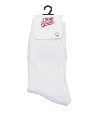 WEGO 【SCHOOLITEM】スクールクルーソックス ホワイト