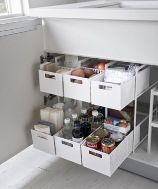 tower シンク下収納バスケット タワー 2段 ホワイト ホワイト