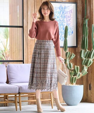 ANY SIS 【洗える】ドルマンスリーブ ニット テラコッタ