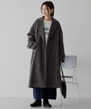 AMERICAN HOLIC ルーズチェスターコート Charcoal Gray