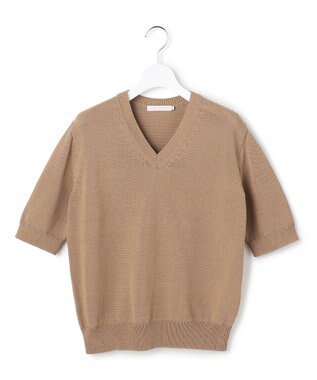 ICB ブライトコイル Vネックニット バーントアンバー