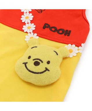 PET PARADISE ディズニー くまのプーさん タンクトップ 《お花ストラップ》 小型犬 イエロー×レッド