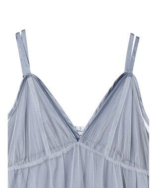 earth music&ecology ＳＥＴ２点ティアードペチドレス＋チュールワンピース Blue