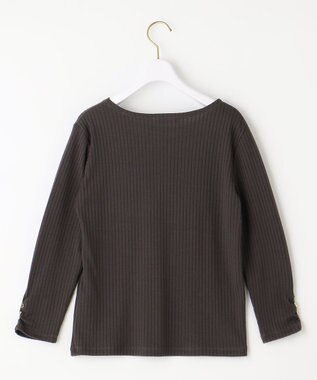 ANY SIS 【美人百花10月号掲載】カットソー×プリーツコンビ ジャンドレ ライトベージュ×チャコール