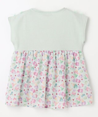 ANY KIDS バックシャン Tシャツ ミント×アイス