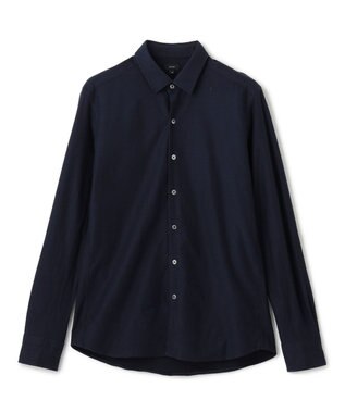 JOSEPH HOMME ツイルネルジャージー　レギュラーカラーシャツ ネイビー系