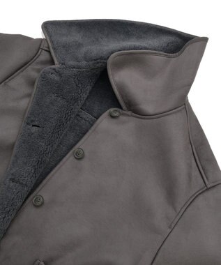 Green Parks フェイクムートンジャケット Charcoal Gray