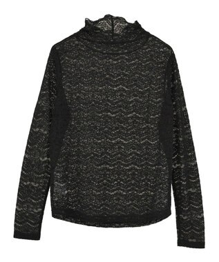 Green Parks 起毛レースプルオーバー Black