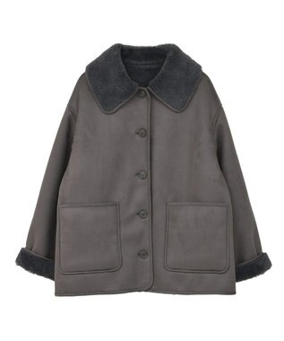 Green Parks フェイクムートンジャケット Charcoal Gray