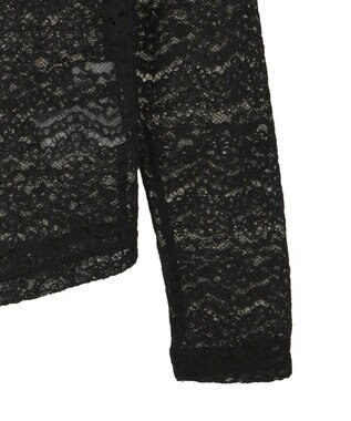 Green Parks 起毛レースプルオーバー Black