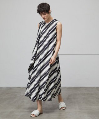 BEIGE， 【洗える】GUILLABERT / ノースリーブドレス Ecru×Black