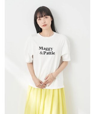 earth music&ecology フォルムスリーブ刺繍ロゴＴＥＥ