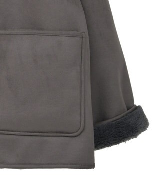 Green Parks フェイクムートンジャケット Charcoal Gray