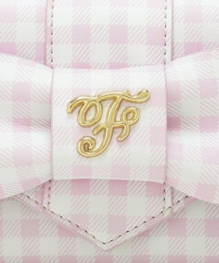 Maison de FLEUR ギンガムチェックＦリボンウォレット Pink