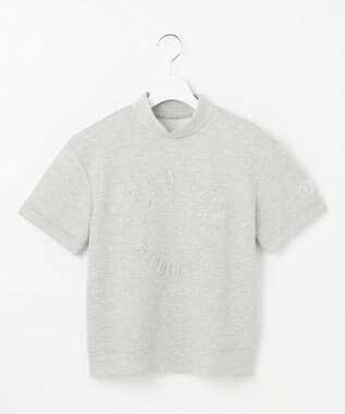 23区GOLF 【WOMEN】【吸水速乾/UVケア】長めの半袖丈でトレンドのモードスタイル！スウェットモックネック ライトグレー系