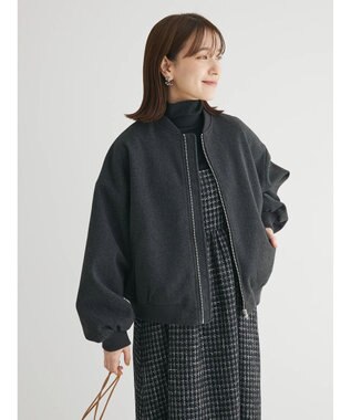 Green Parks ・ＥＬＥＮＣＡＲＥ　ＤＵＥ　ウールライクブルゾン Charcoal Gray