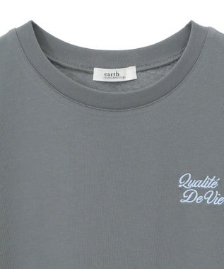 earth music&ecology 【接触冷感/洗濯機可】Ｑｕａｌｉｔｅ　Ｄｅ　ＶｉｅフレンチＴ Charcoal Gray