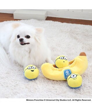 犬用品 ペットグッズ 犬 おもちゃ ペットパラダイス 犬 おもちゃ ミニオン ボールｉｎバナナ 音が鳴る ぬいぐるみ ボール ロープ オモチャ 玩具 小型犬 おもちゃ 猫 かわいい おもしろ インスタ映え Pet Paradise ファッション通販 公式通販 オンワード クローゼット