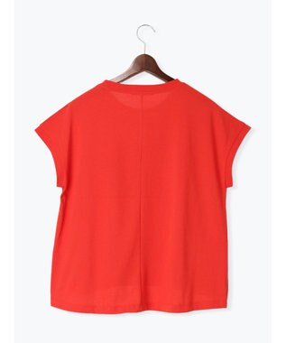 Te chichi 【接触冷感】エンボスロゴフレンチスリーブTシャツ レッド