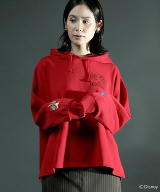 Green Parks ＦＡＮＴＡＳＩＡ／ワンポイントプリントパーカー Red