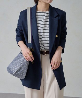 russet アレンジショルダーベルト【アイビーテープ】(CE-1146) Navy/Gray