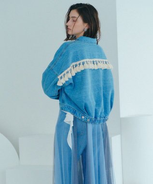 YECCA VECCA フリンジデニムジャケット Light Indigo