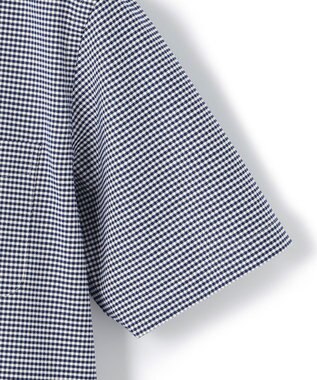 J.PRESS MEN 【PREMIUM PLEATS / 形態安定】ギンガムチェック 半袖シャツ / B.D. ネイビー系3