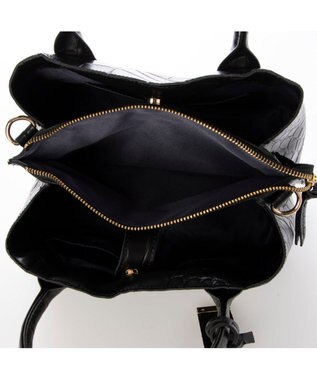 UNBILLION ペルケ perche / WEB直営限定・牛革ユーティリティ・2wayトートバッグS クロコブラック