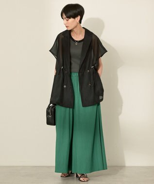 AMERICAN HOLIC (選べる丈２サイズ)接触冷感ギャザースカーチョ【WEB限定カラー有り】 Green