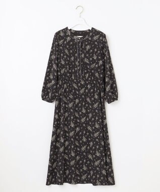 ANY SIS 【洗える】ミモザプリント ワンピース ブラック系