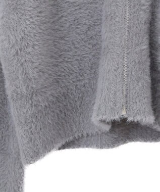 earth music&ecology シャギージップカーディガン Gray