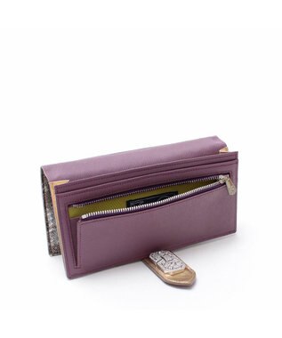 A.D.M.J. スネークレザー＆エリーゼアールデコウォレット シルバー