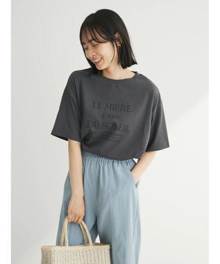 Green Parks フェミニンロゴボックスＴシャツ Gray