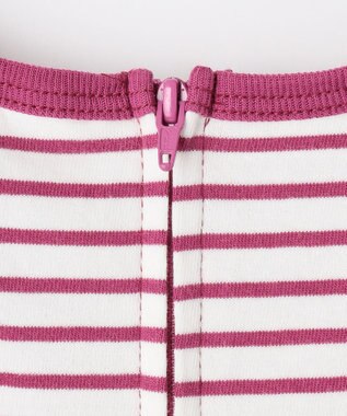 組曲 KIDS 【110-140㎝】マリンボーダー ワンピース ラズベリー