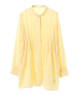 Green Parks シャーリングシャツチュニック Light Yellow