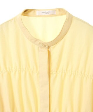 Green Parks シャーリングシャツチュニック Light Yellow