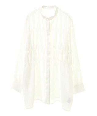 Green Parks シャーリングシャツチュニック Ivory