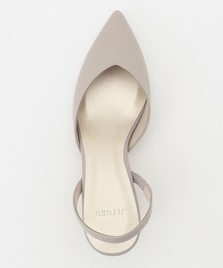 自由区 ポインテッドトゥミュール ベージュ系