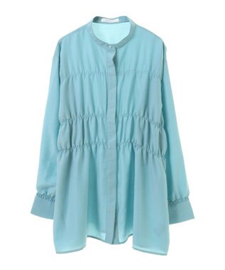 Green Parks シャーリングシャツチュニック Blue