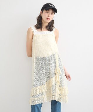 earth music&ecology ホルターレースキャミソール Ivory