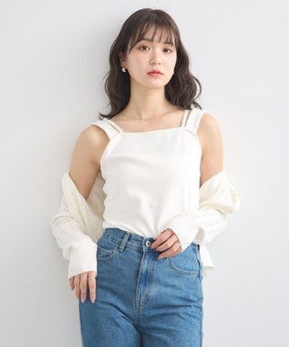 earth music&ecology ホルターレースキャミソール Ivory