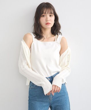 earth music&ecology ホルターレースキャミソール Ivory