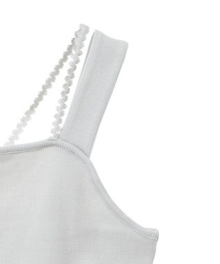 earth music&ecology ホルターレースキャミソール Light Gray