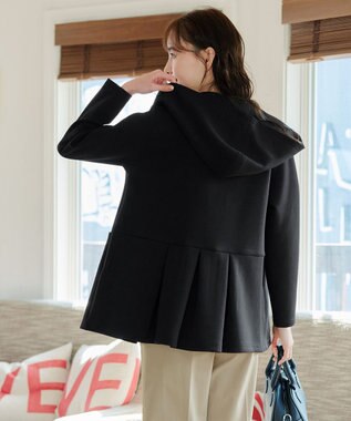 Tiaclasse L 【洗える】ソフトダンボールバックフレアフーディー ブラック