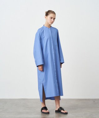 ATON SUVIN BROAD | バンドカラードレス SAX