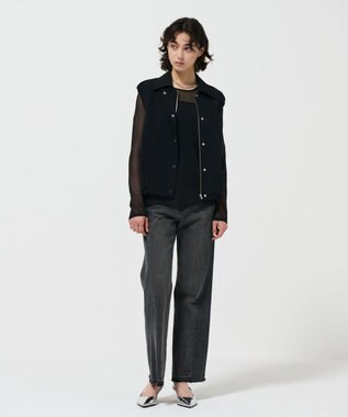 GRACE CONTINENTAL マットツイルタックジレ ブラック