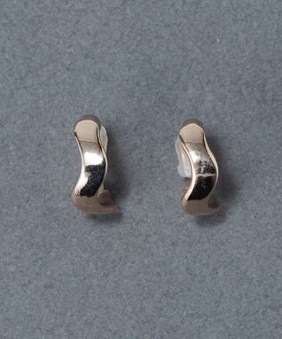 Phoebe 〈痛くないシリーズ/金属アレルギー対応〉リップルフープライトフィットイヤリング フープイヤリング/シンプル/変形 シャンパンゴールド