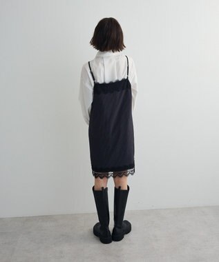 Green Parks ２ＷＡＹレース×ピンストライプキャミソールワンピース Dark Navy