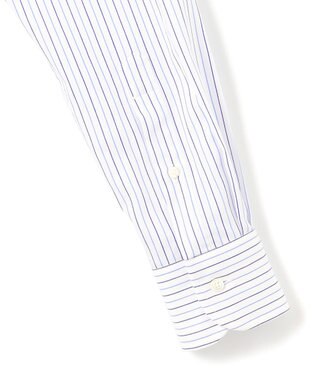 J.PRESS MEN 【PREMIUM PLEATS / 形態安定】スーピマコットンパナマストライプ ドレスシャツ / B.D. サックスブルー系1